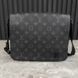 District PM Messenger Crossbody Bag Monogram Eclipse Black Canvas