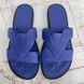 LV Oasis Mule Sandals Flip Flop Logo Embossed Monogram Blue Grained Leather