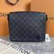 District PM Messenger Crossbody Bag Monogram Eclipse Black Canvas