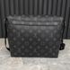 District PM Messenger Crossbody Bag Monogram Eclipse Black Canvas