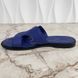 LV Oasis Mule Sandals Flip Flop Logo Embossed Monogram Blue Grained Leather