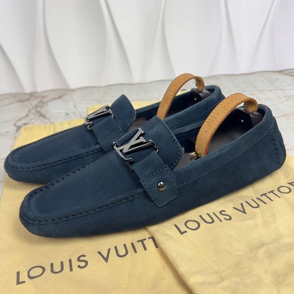 Monte Carlo Driving Moccasin Blue Suede