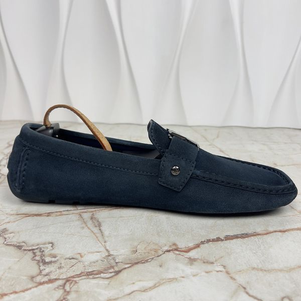 Monte Carlo Driving Moccasin Blue Suede