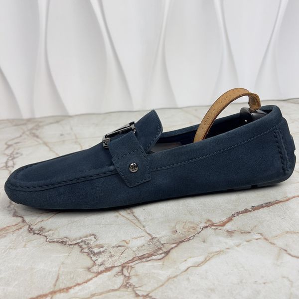 Monte Carlo Driving Moccasin Blue Suede