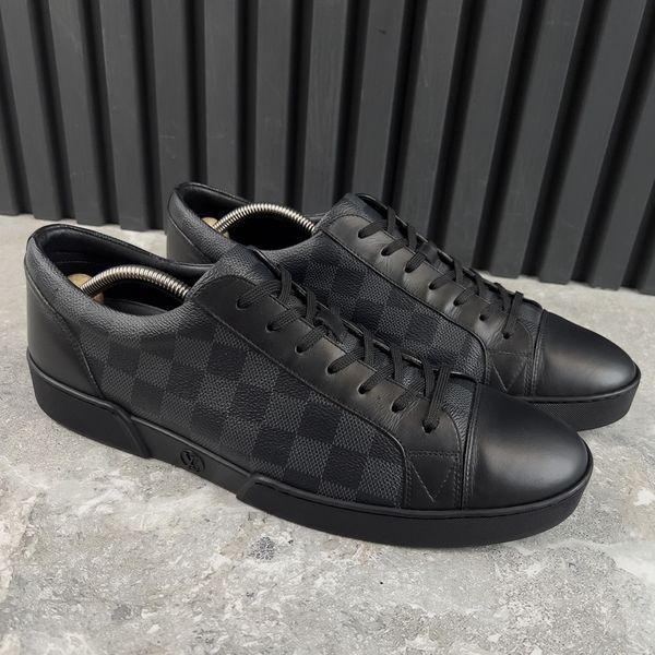 Match Up Sneakers Damier Graphite Canvas Black Leather