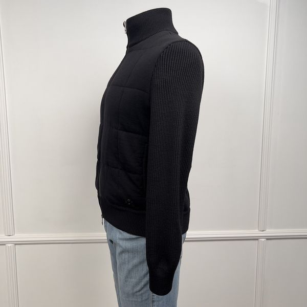 Circle Logo кардиган чорний в'язаний із вішалкою та пильником LVJACKET фото