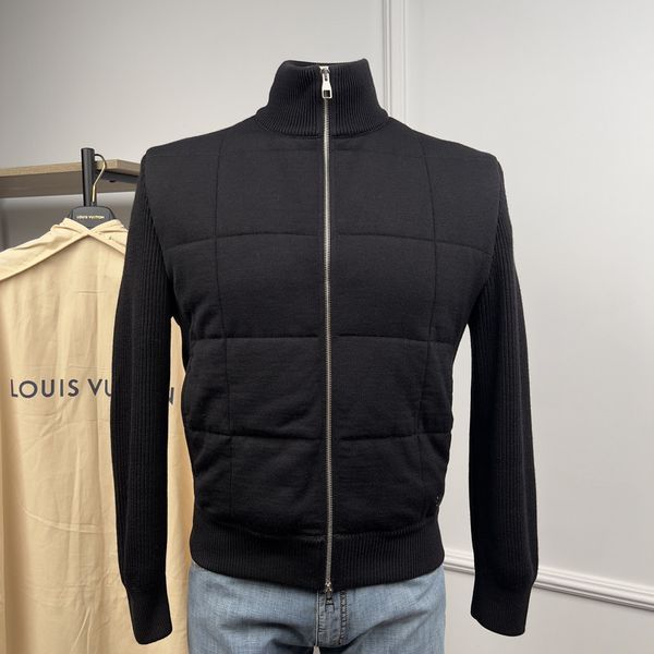 Circle Logo кардиган чорний в'язаний із вішалкою та пильником LVJACKET фото