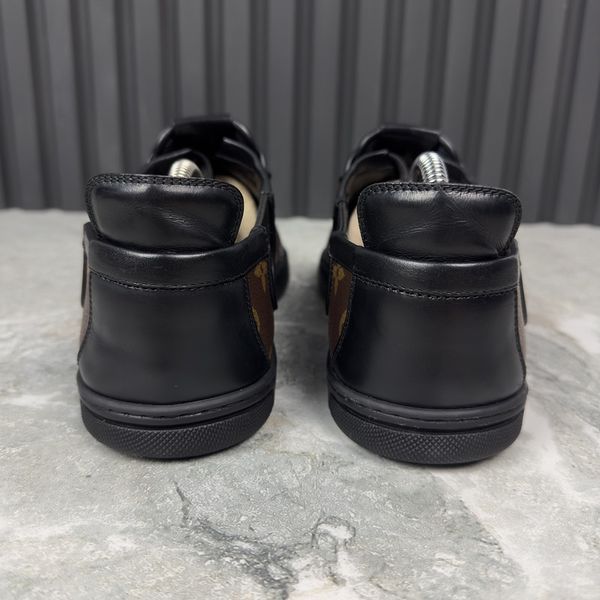Slalom Monogram Sneakers Brown Leather