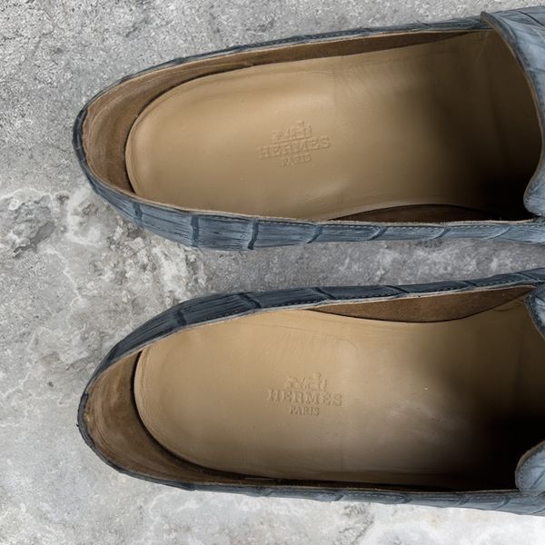 Loafers Dress Shoes Crocodile Alligator Skin Leather 3374 фото