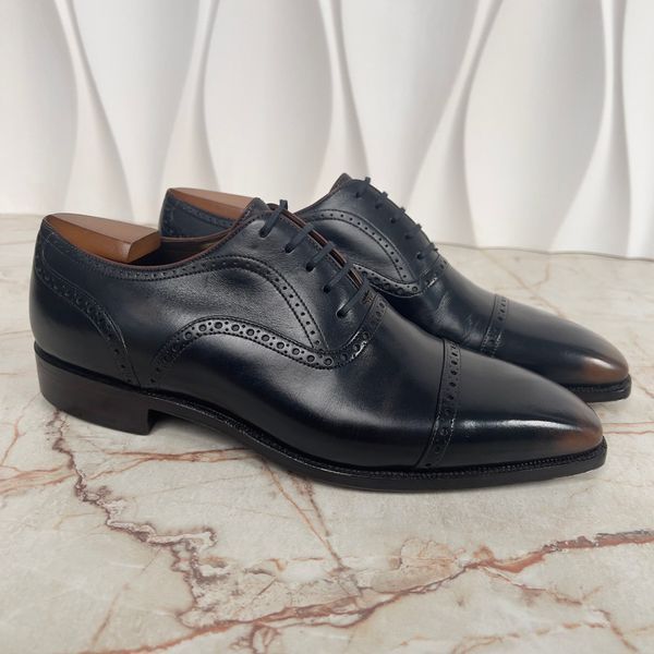 Derby Dress Wingtip Lace Up Patina Leather