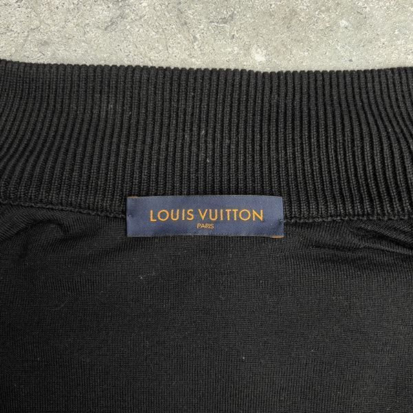 Circle Logo кардиган чорний в'язаний із вішалкою та пильником LVJACKET фото