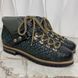 Hiking Boots Strap Green Grain Leather