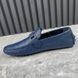 Hockenheim Moccasins Grained Blue Leather