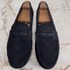 Shade Damier Penny Moccasin Blue Suede