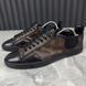 Slalom Monogram Sneakers Brown Leather