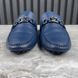 Hockenheim Moccasins Grained Blue Leather