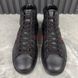 Ace Web High Sneakers Bees EMbroidered Black Leather\