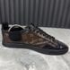 Slalom Monogram Sneakers Brown Leather