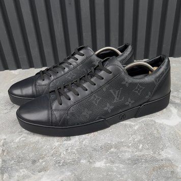 Match Up Monogram Eclipse Canvas кросівки чорні шкіряні 4243 фото