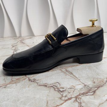 Horsebit Interlocking G Loafers Black Leather
