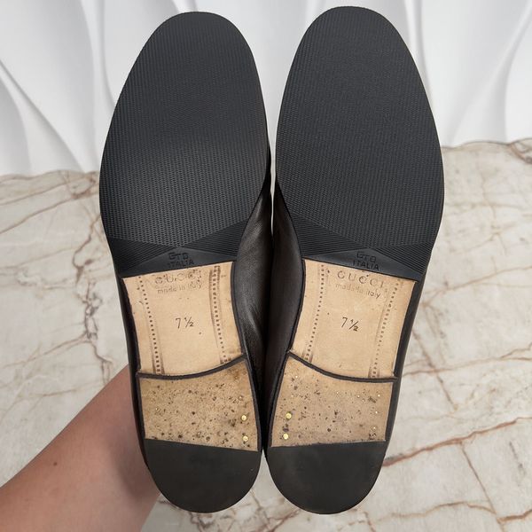 Brixton Horsebit Wolf Applique Loafers Brown Leather