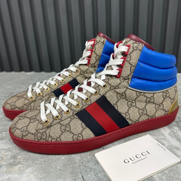 Ace Web High Sneakers Beige Supreme Canvas