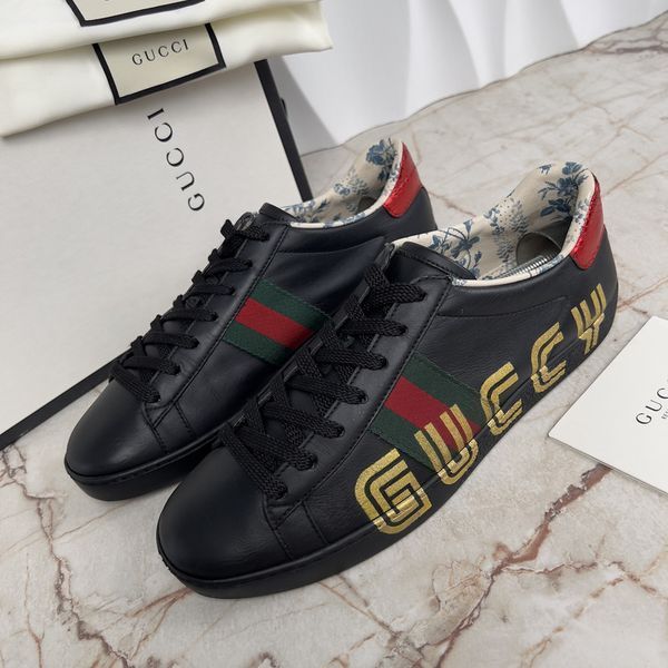 Gucci x Sega Ace Sneakers Ayers Web Guccy Print Black Leather