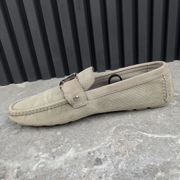 Hockenheim Moccasins Gray Damier Suede