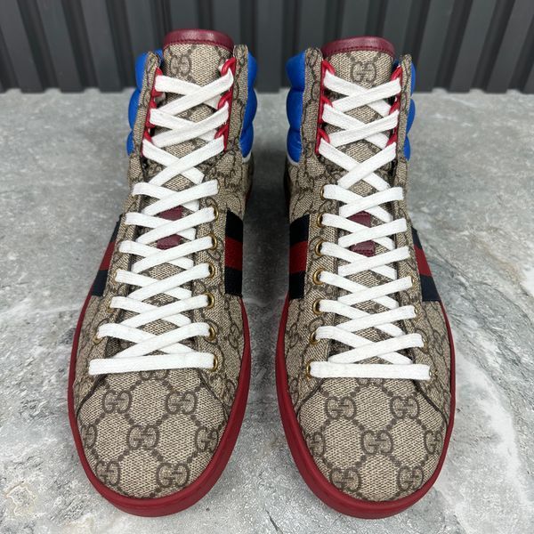 Ace Web High Sneakers Beige Supreme Canvas