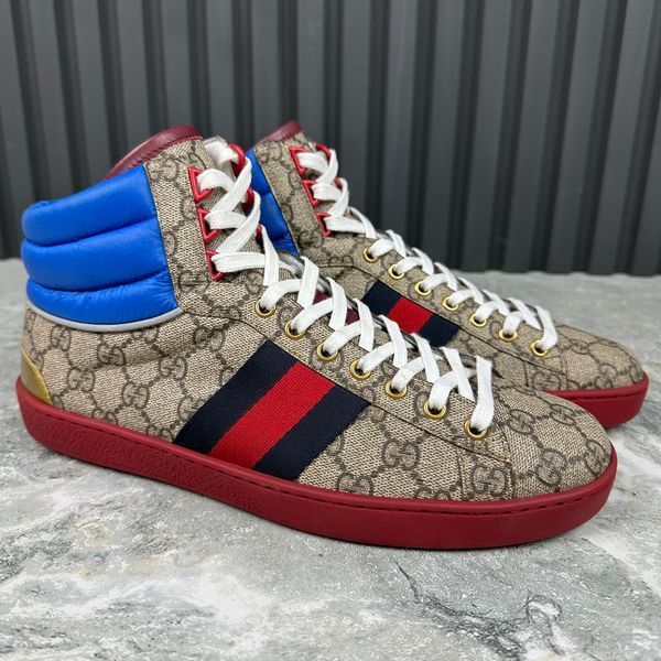 Ace Web High Sneakers Beige Supreme Canvas