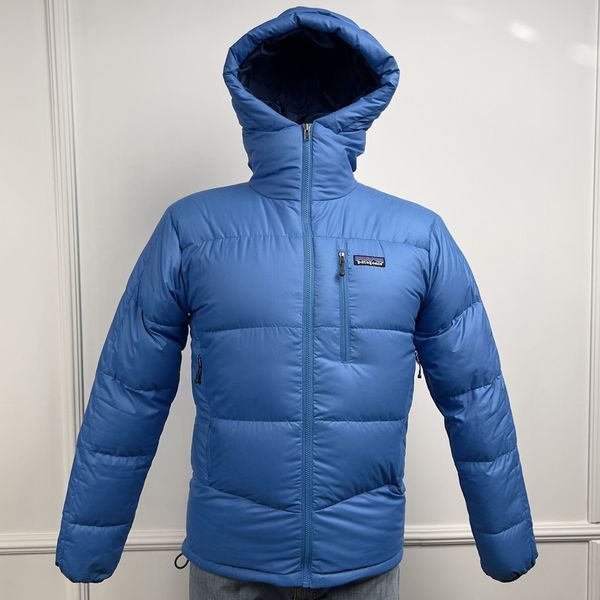 Fitz Roy Down Hoody Jacket Blue Size XS