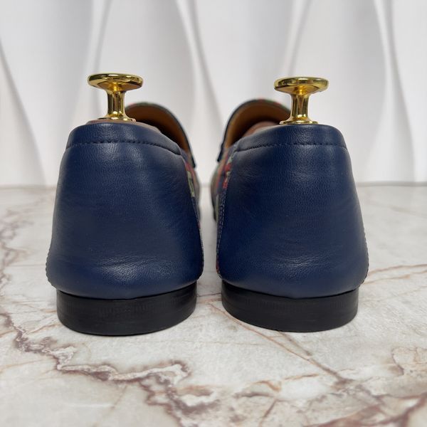 Mr. Porter Cube Horsebit Canvas Loafers Blue