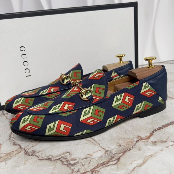 Mr. Porter Cube Horsebit Canvas Loafers Blue