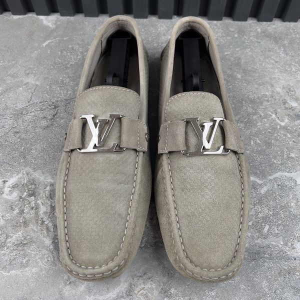 Hockenheim Moccasins Gray Damier Suede