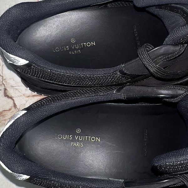 Run Away Logo Damier Sneakers Black Suede Mesh