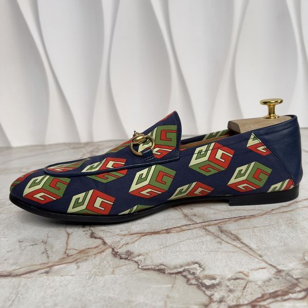 Mr. Porter Cube Horsebit Canvas Loafers Blue