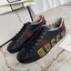 Gucci x Sega Ace Sneakers Ayers Web Guccy Print Black Leather