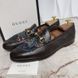 Brixton Horsebit Wolf Applique Loafers Brown Leather