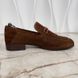Horsebit Interlocking G Web лофери коричневі замшеві Collapsible Heel 2245 фото 2