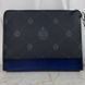 Nino GM Clutch Document Holder Black Blue Canvas Leather