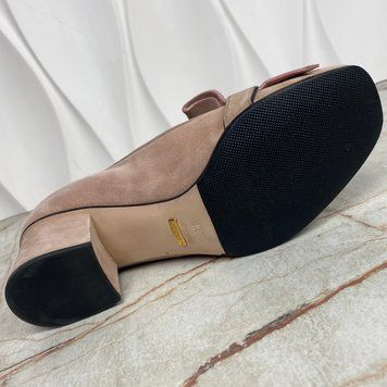 GG Marmont Pumps Heels Beige Suede