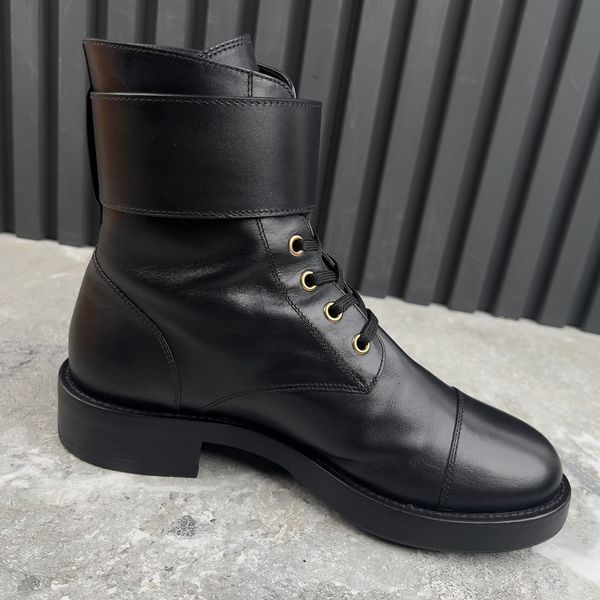 Wonderland Ranger Boots Twist Logo Cap Toe Black Leather