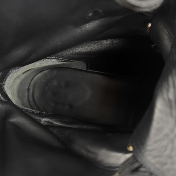 Wonderland Ranger Boots Twist Logo Cap Toe Black Leather