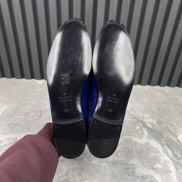 Jordaan Horsebit Loafers Blue Velour Velvet Fabric