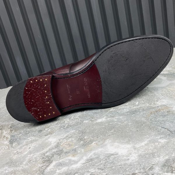 Dress Monk Double Buckle Burgundy Leather
