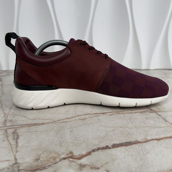 Fastlane Sneakers Damier Burgundy Nylon Nubuck