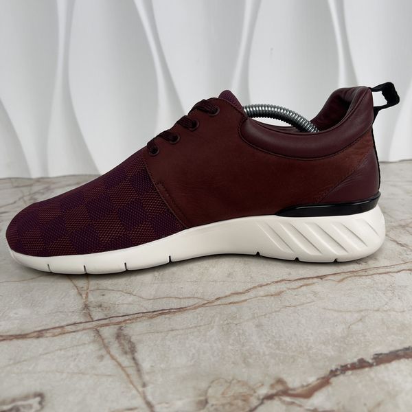 Fastlane Sneakers Damier Burgundy Nylon Nubuck