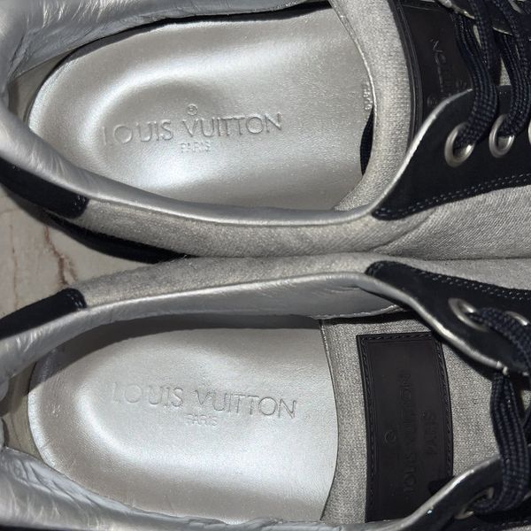 Stardust Logo Sneakers Blue Suede Gray Fabric