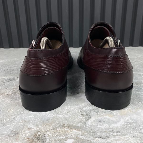 Dress Monk Double Buckle Burgundy Leather