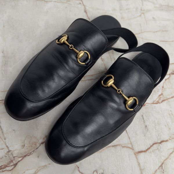 Horsebit Mule Black Leather